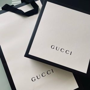 Authentic Gucci gift box and gift bag set